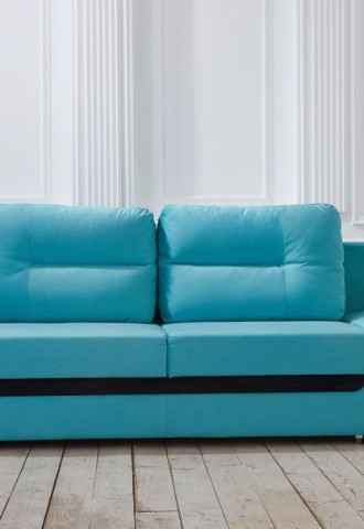 Голубой диван кровать (75 фото)