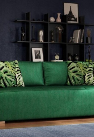 Какие подушки подойдут к зеленому дивану (63 фото)
