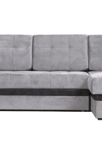 Угловой диван серый велюр (65 фото)
