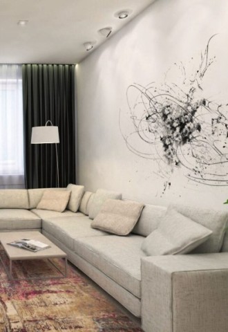 Дизайн комнаты с угловым диваном (66 фото)