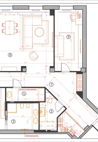 План квартиры с мебелью и размерами (75 фото)