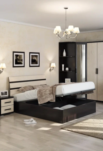 Дизайн спальни с мебелью венге (70 фото)