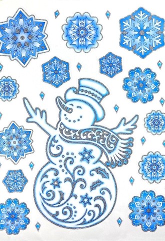 Наклейки на стену ангел снежинка снеговик (65 фото)