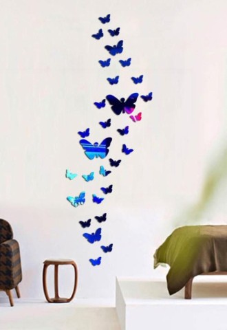 Большая интерьерная наклейка на стену бабочки (60 фото)