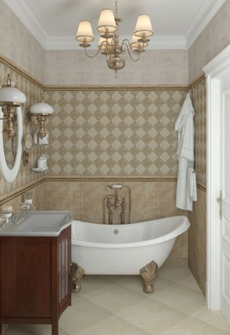 Дизайн английской ванной комнаты (74 фото)