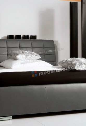 Кровать двуспальная высокая с мягким изголовьем (71 фото)