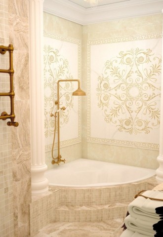 Дизайн ванной комнаты в греческом стиле (75 фото)