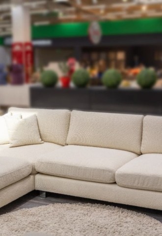 Угловой диван спейс премиум с оттоманкой в гостиную (61 фото)