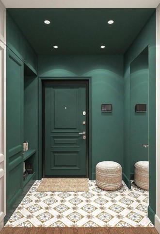 Зеленый цвет в коридоре (103 фото)