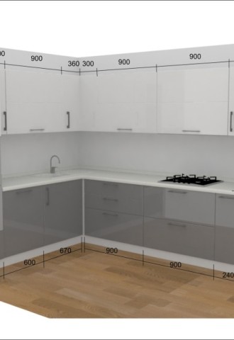 Прямая кухня с антресольными шкафами размеры (95 фото)