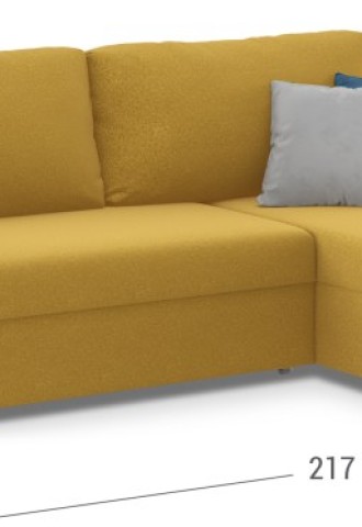 Желтый угловой диван (65 фото)