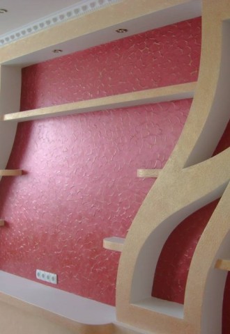 Декоративная стена из гипсокартона (67 фото)