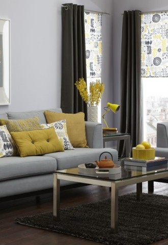 Желтый диван в гостиной (73 фото)
