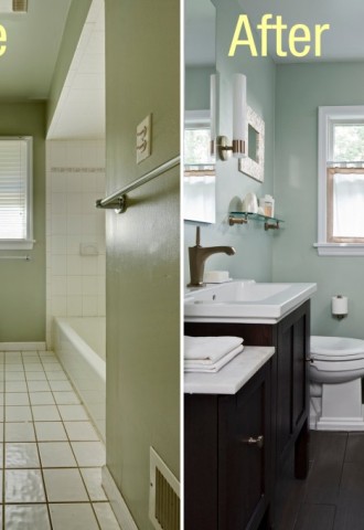 Ремонт ванной до и после (65 фото)