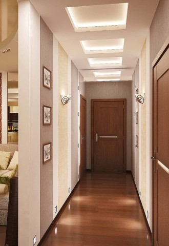 Ремонт узкого коридора в квартире (49 фото)