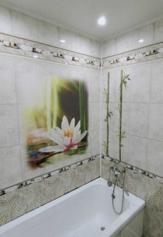 Ремонт в ванной панелями (66 фото)
