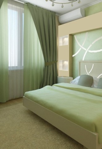 Оливковая спальня с белой мебелью (66 фото)