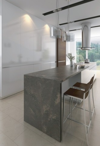 Барный стол из искусственного камня на кухню (70 фото)