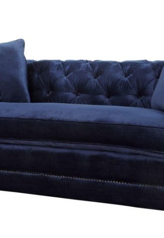 Кожаный синий диван (70 фото)