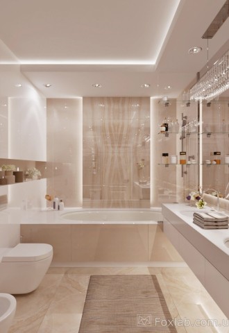 Проекты ванных комнат в квартирах (65 фото)