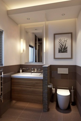 Дизайны ванных комнат совмещенных с туалетом в доме (60 фото)