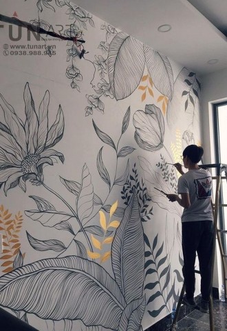 Интересные варианты рисунков на стене в квартире своими руками (65 фото)