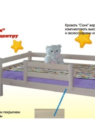 Детская кровать с задней защитой соня (70 фото)