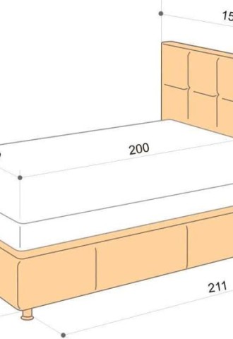Размер кровати полуторки с ящиками (92 фото)