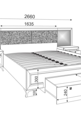Высота двуспальной кровати с матрасом от пола (87 фото)