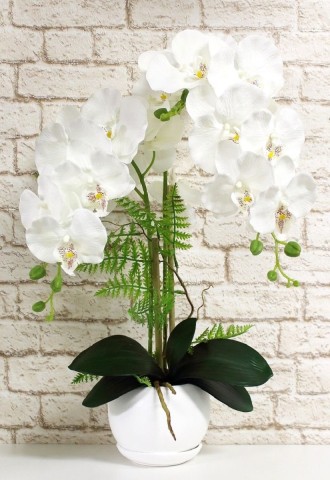 Искусственная орхидея в интерьере с чем сочетается (88 фото)