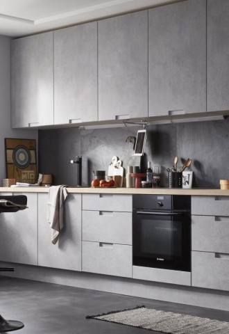 Кухонный гарнитур серого цвета в интерьере (99 фото)