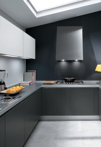 Кухня в серых тонах в современном стиле (61 фото)