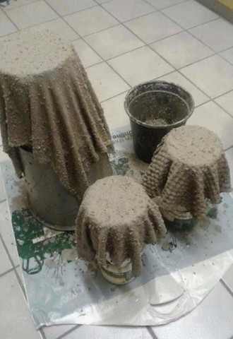 Вазоны из цемента и ткани своими руками для сада (60 фото)