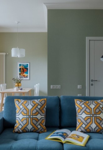 Цвет стен к синей мебели (62 фото)