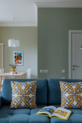 Цвет стен к синей мебели (62 фото)