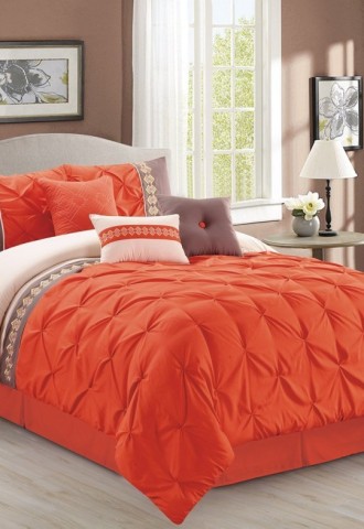 Кровать оранжевого цвета (55 фото)