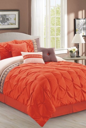Кровать оранжевого цвета (55 фото)