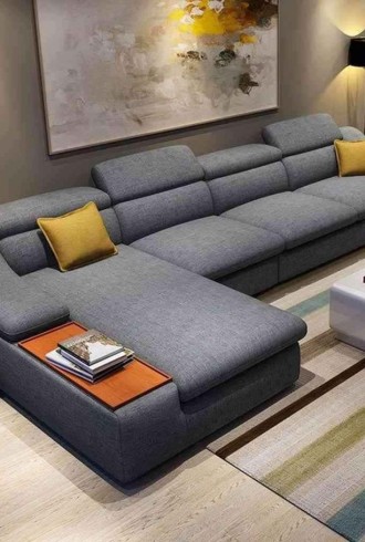 Прямой диван в зал в современном стиле (55 фото)