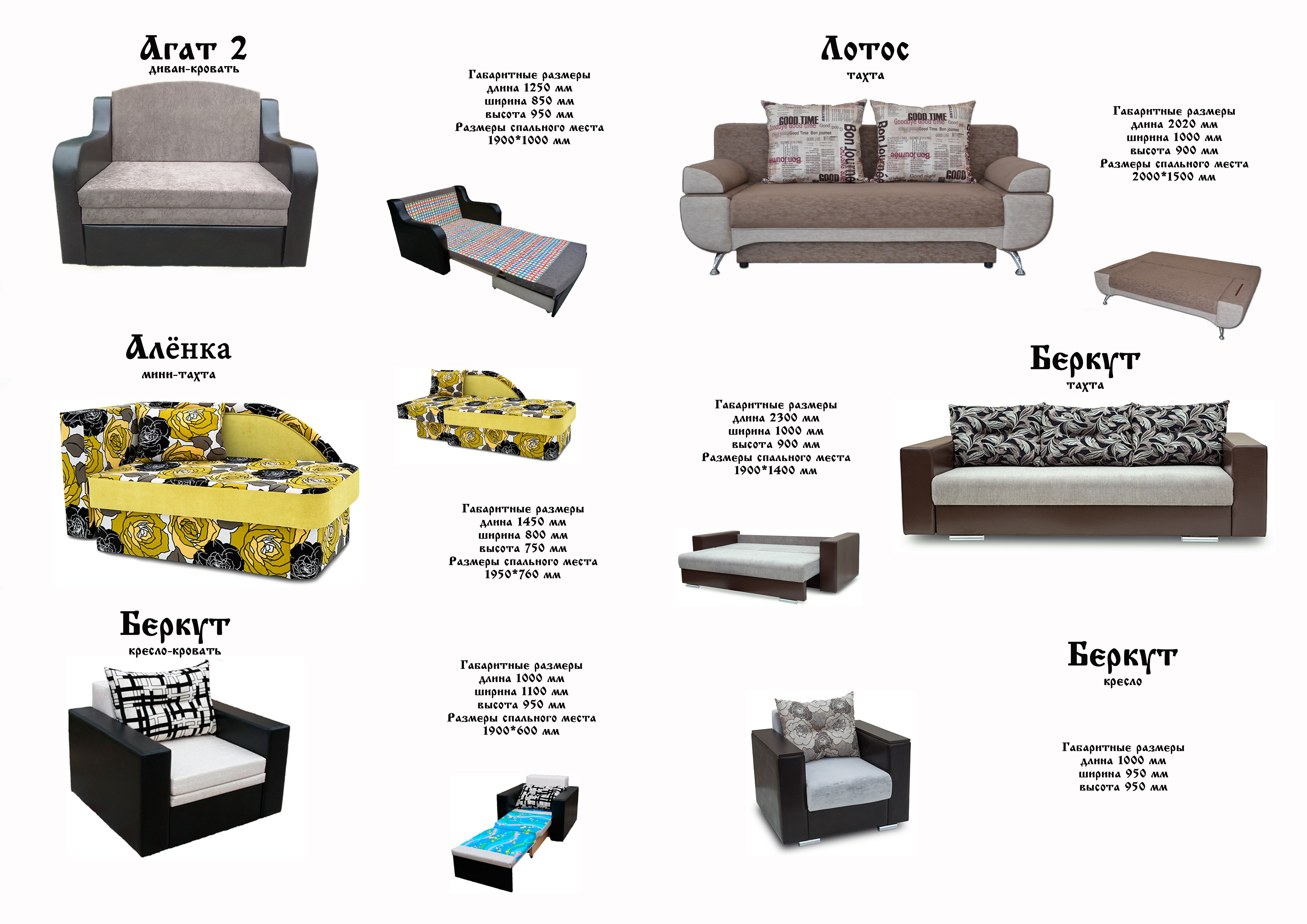 Механизмы раскладывания диванов