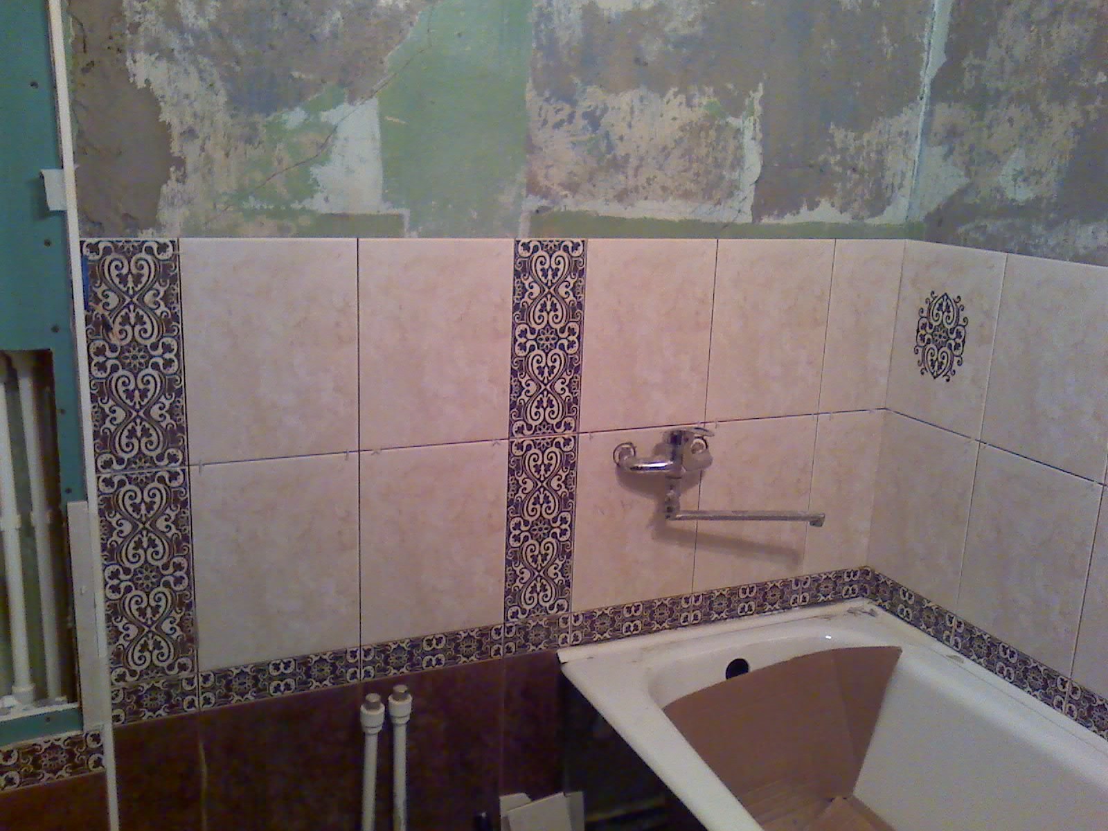Укладка плитки ванная комната стены