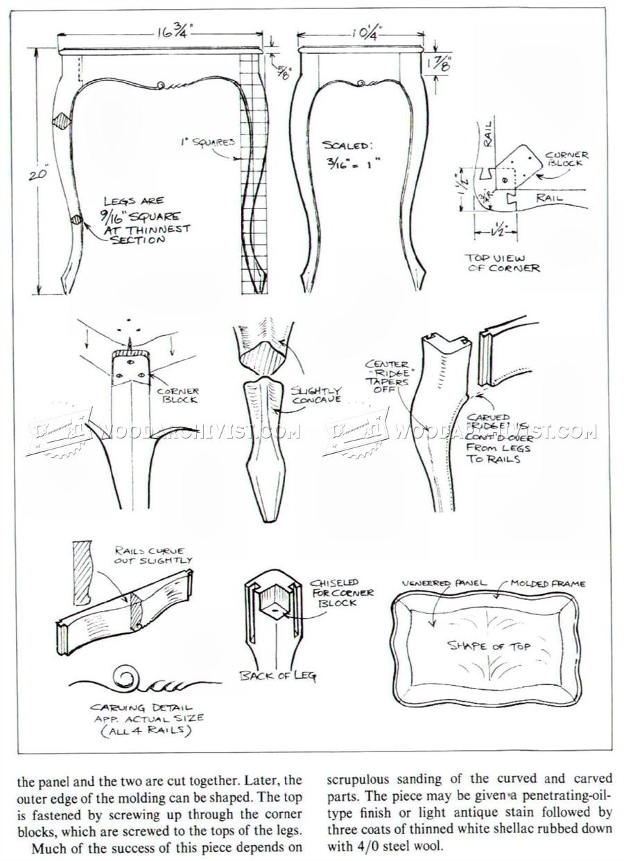 Ножки кабриоль чертеж
