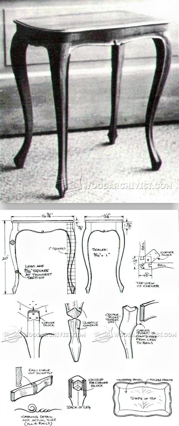 Ножки кабриоль чертеж