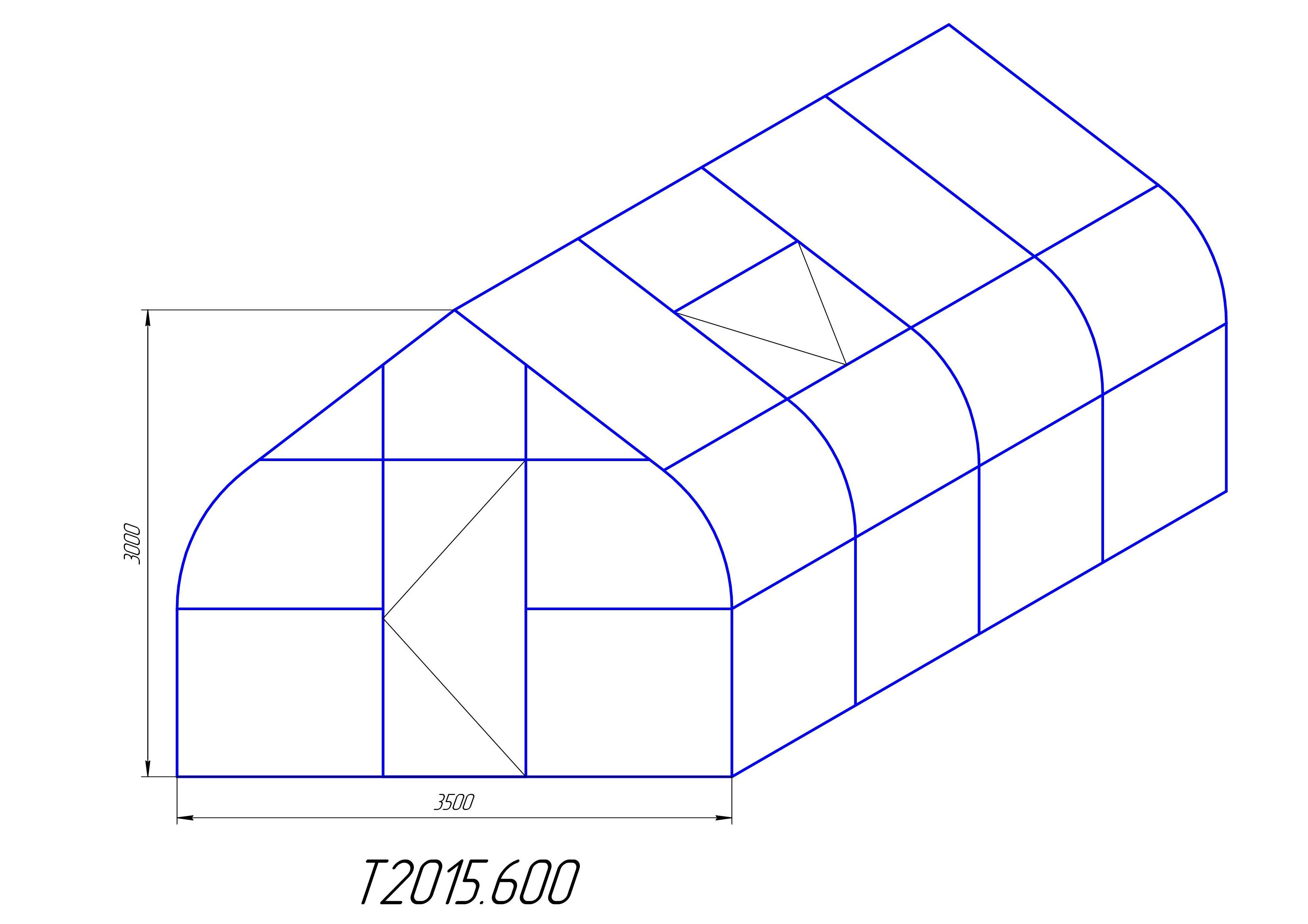 Чертеж теплицы 3 6