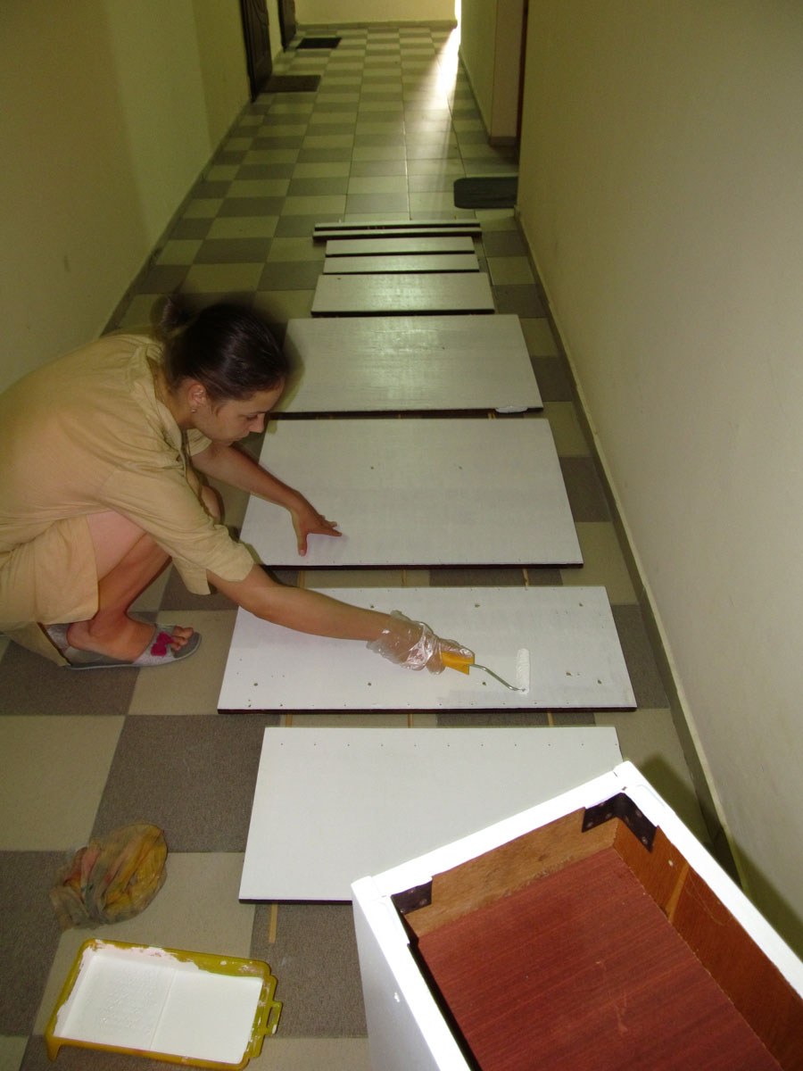 Перекраска стола ДСП