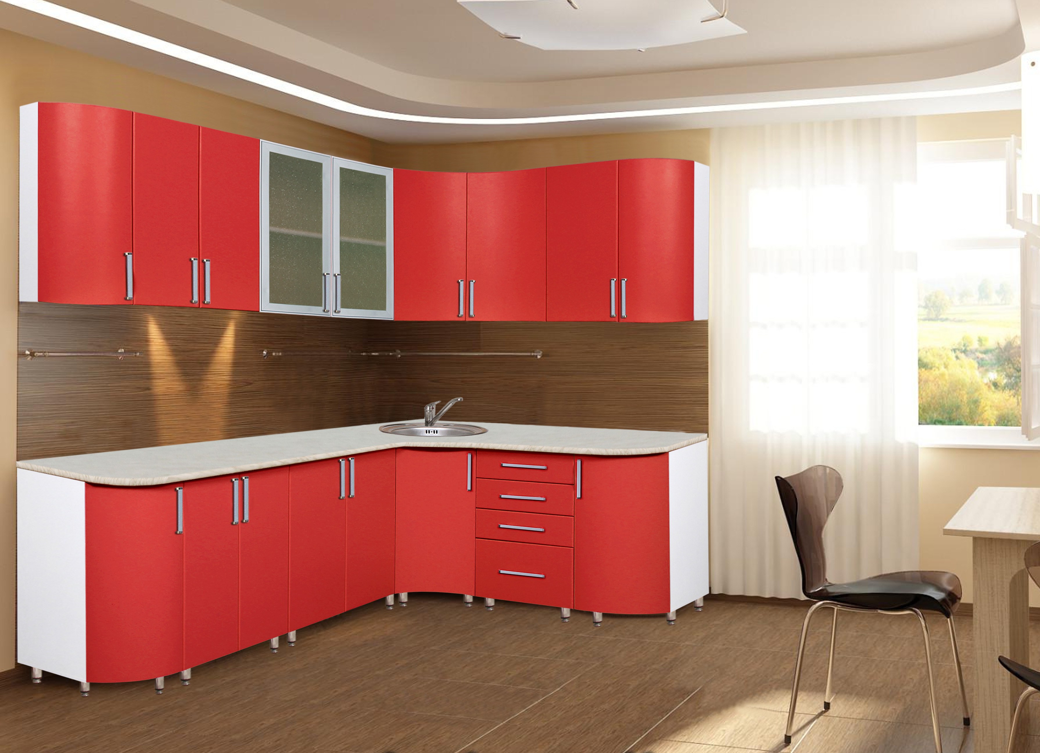 Мебель на заказ москва. Кухонный гарнитур. Красная угловая кухня. Кухонный гарнитур угловой красный. Красные кухонные гарнитуры.
