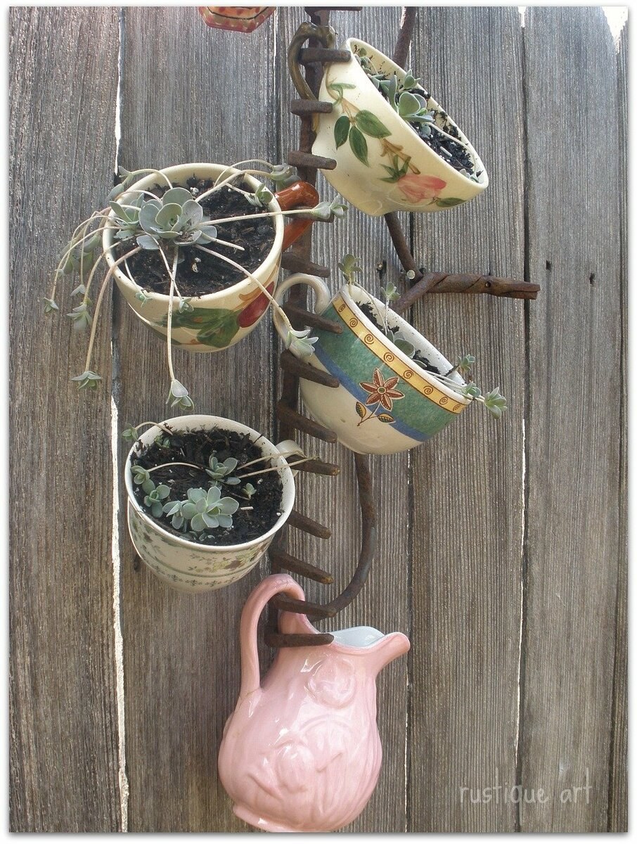 Декор из старой посуды