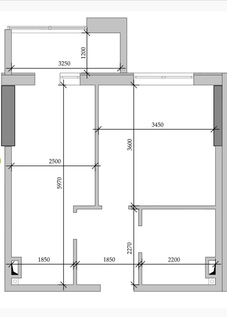 План квартиры с размерами чертеж 2 х комнатная квартира