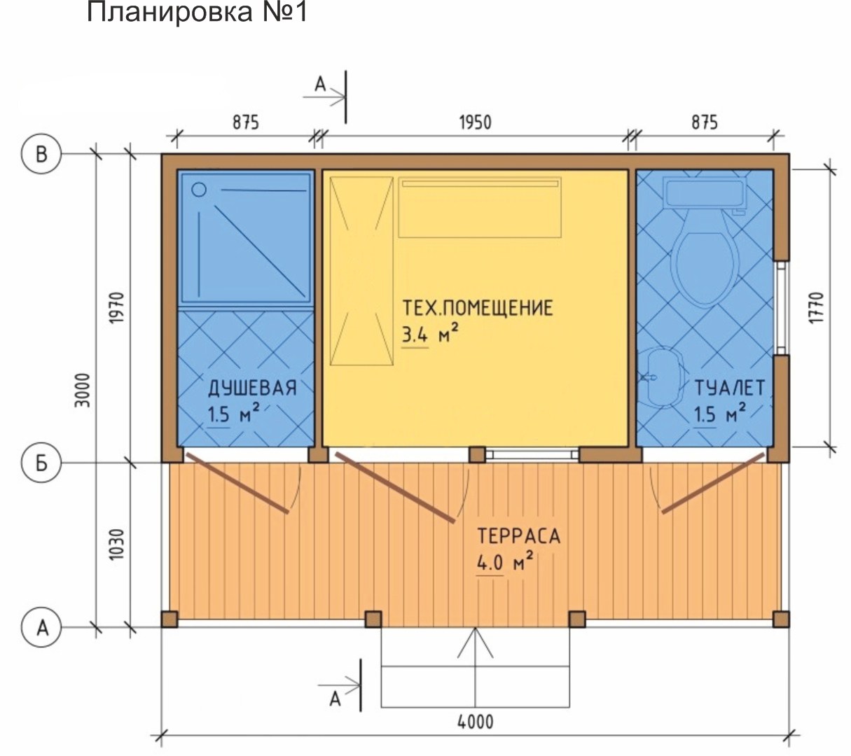 Бытовка 3х2 чертеж