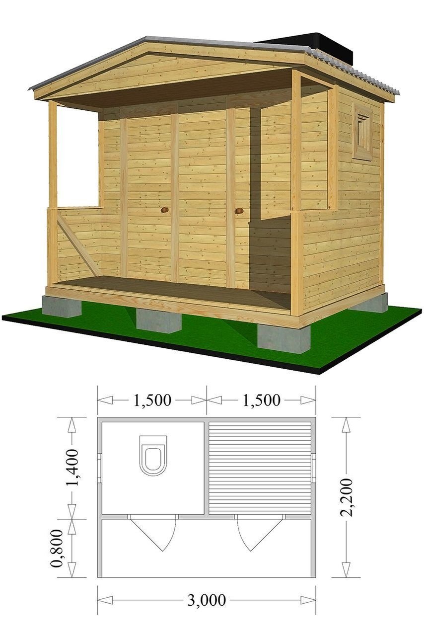 Хозблок с дровником из минибруса
