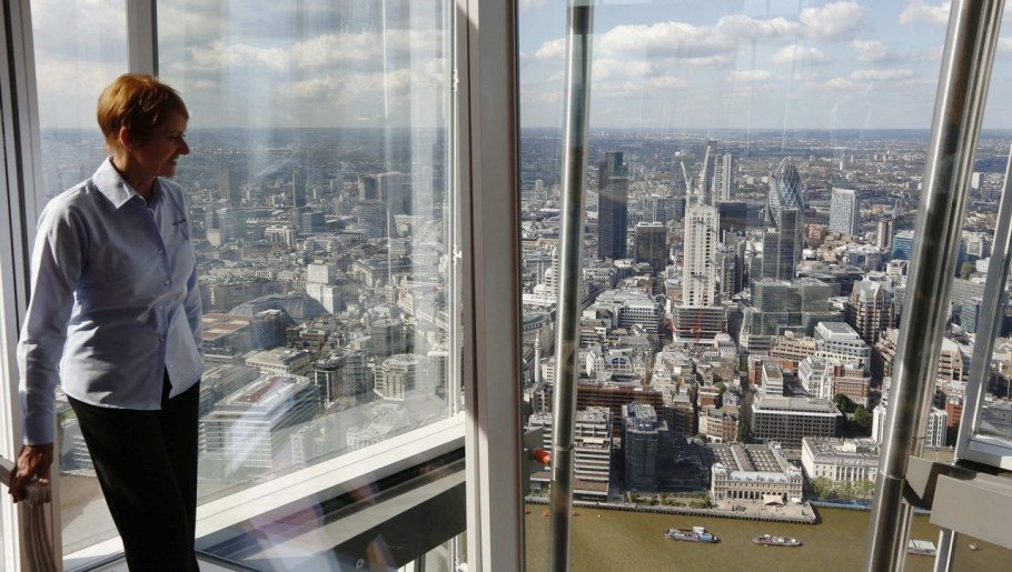Вид с небоскрёбе the Shard в Лондоне